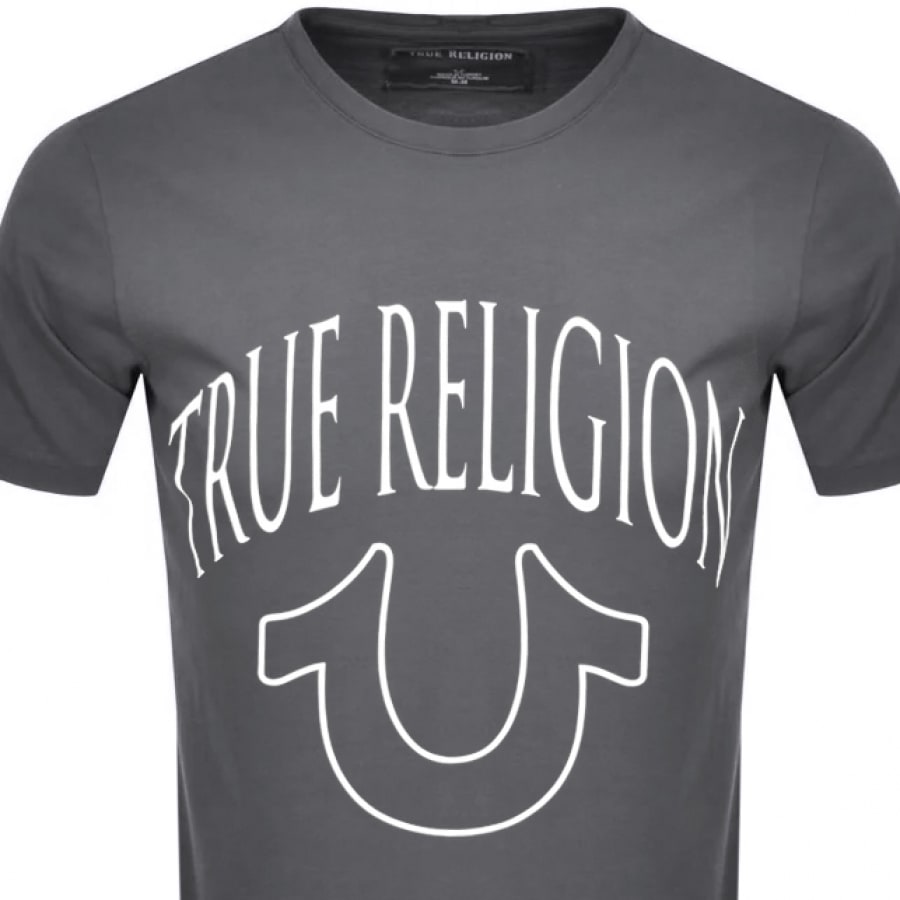 Alternative Image for ProductTrue Religion Logo T Shirt Grey2